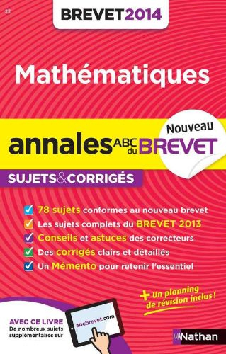 Mathématiques : brevet 2014