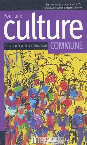 Pour une culture commune
