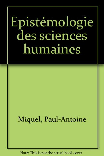 Epistémologie des sciences humaines