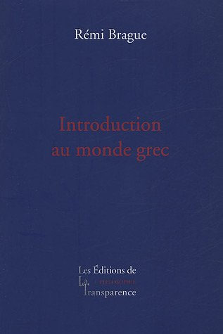 Introduction au monde grec : études d'histoire de la philosophie