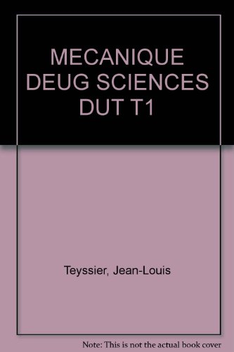 mecanique deug sciences dut t1