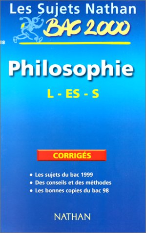 Philosophie L ES S, bac 2000