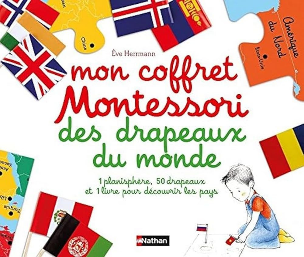 Mon coffret Montessori des drapeaux du monde