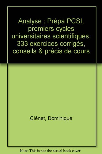 Analyse Prépa PCSI