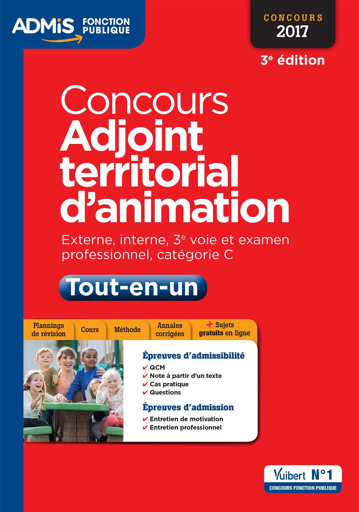 Concours adjoint territorial d'animation : externe, interne, 3e voie et examen professionnel, catégo