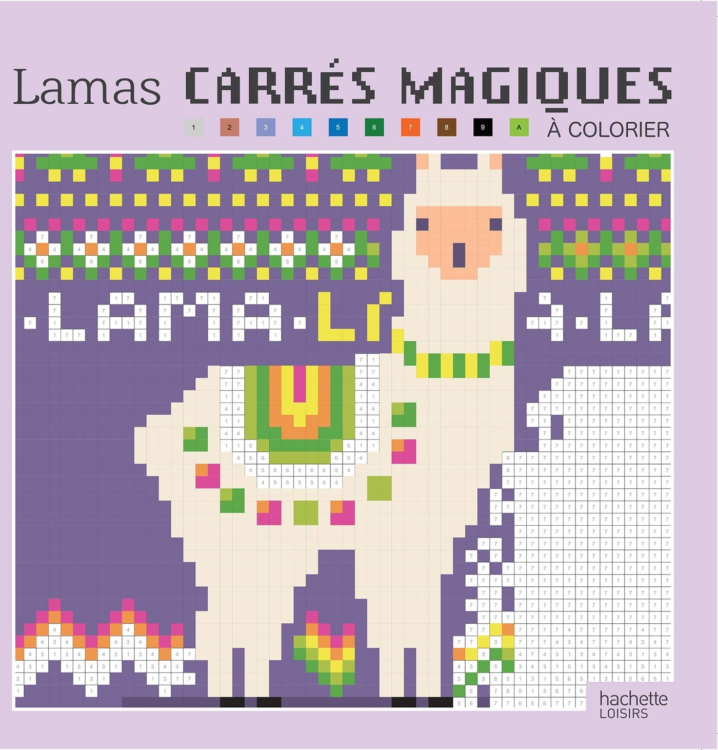 Lamas : carrés magiques à colorier