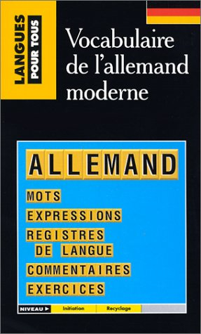 vocabulaire de l'allemand moderne