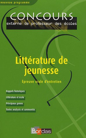 Littérature de jeunesse : épreuve orale d'entretien
