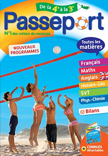 Passeport de la 4e à la 3e : toutes les matières : nouveaux programmes