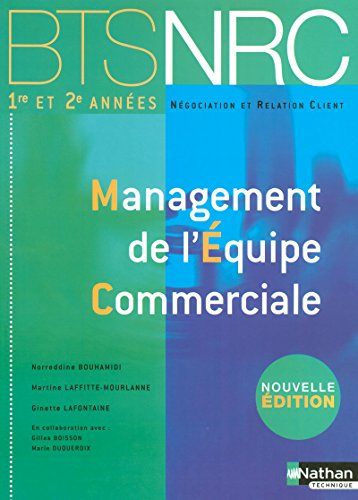 Management de l'équipe commerciale : BTS NRC 1re et 2e années