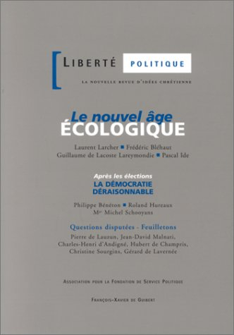 liberté politique, numéro 20 : le nouvel Âge écologique