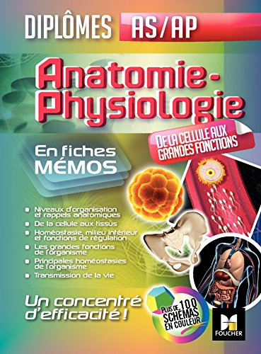 Anatomie physiologie, de la cellule aux grandes fonctions : en fiches mémo : diplômes AS-AP