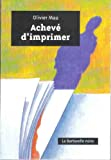 Achevé d'imprimer