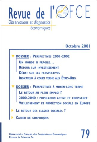 revue de l'ofce, numéro 79 - octobre 2001