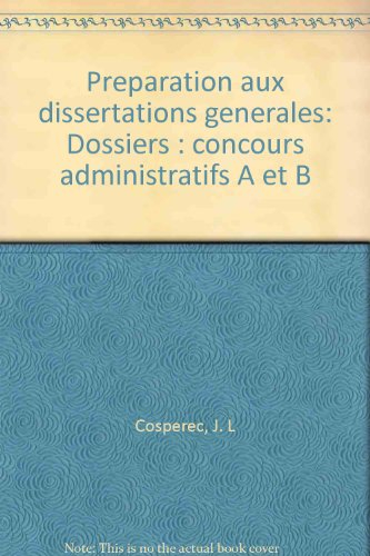 Préparation aux dissertations générales