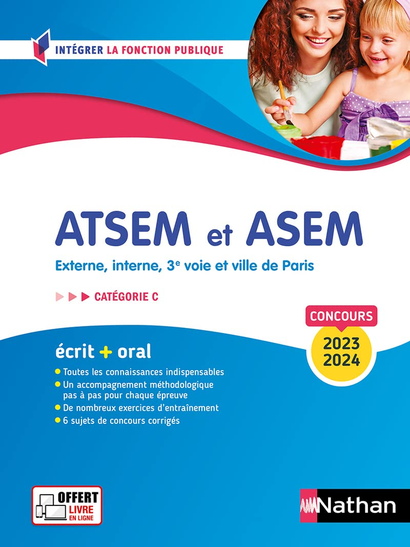 ATSEM et ASEM, concours 2023-2024 : externe, interne, 3e voie et ville de Paris, catégorie C : écrit