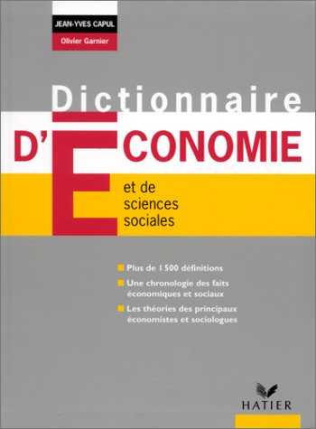dictionnaire d'économie et de sciences sociales