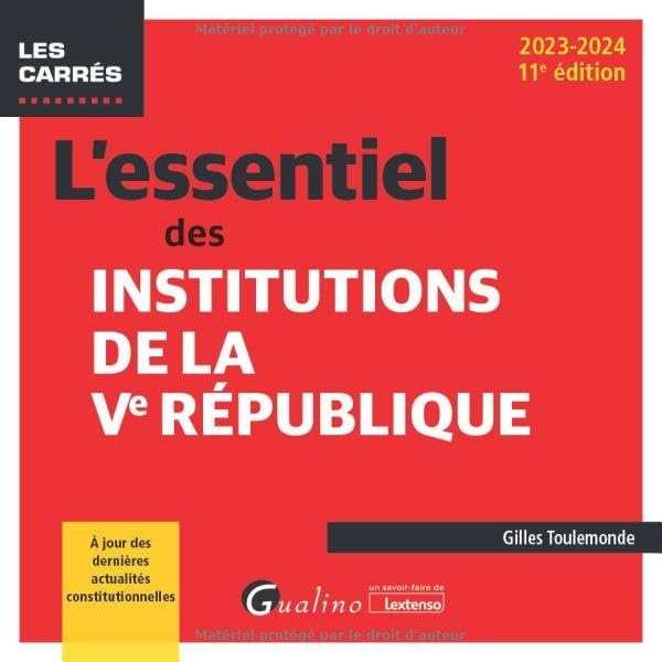 L'essentiel des institutions de la Ve République : 2023-2024