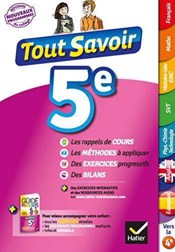 Tout savoir 5e : nouveau programme