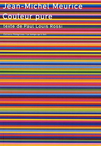 Jean-Michel Meurice, couleur pure
