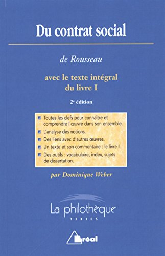 Du contrat social, de Rousseau : avec le texte intégral du livre I