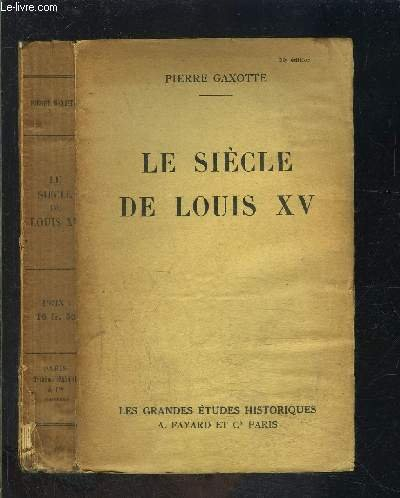 le siècle de louis xv