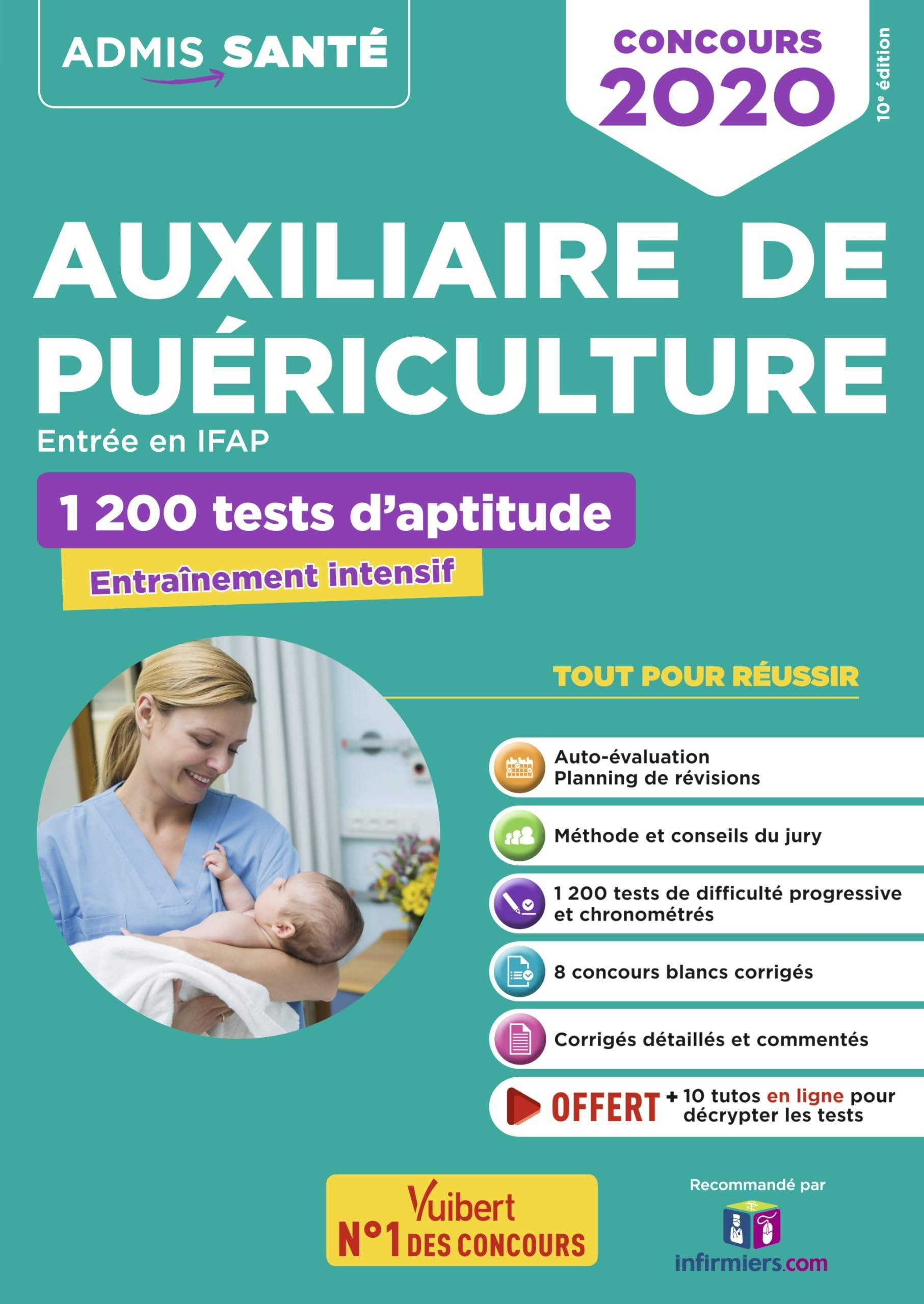 Auxiliaire de puériculture, entrée en IFAP : 1.200 tests d'aptitude : concours 2020