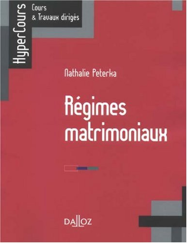 Régimes matrimoniaux