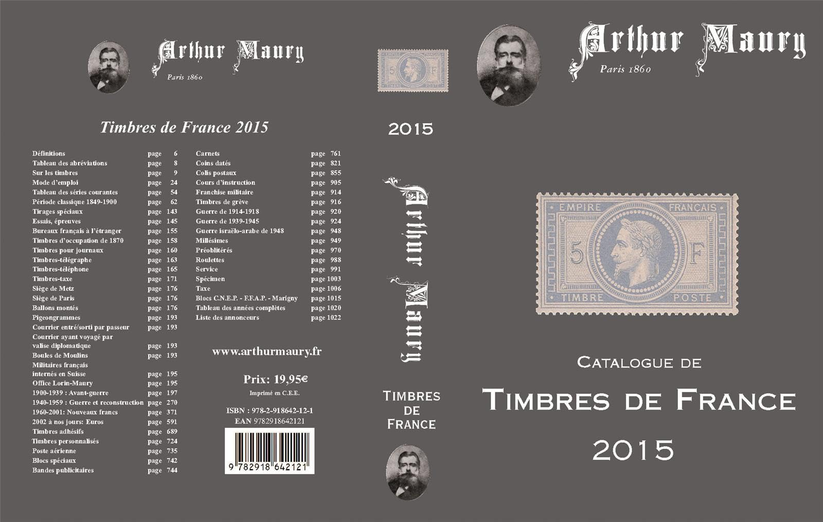 Catalogue de timbres de France : 2015