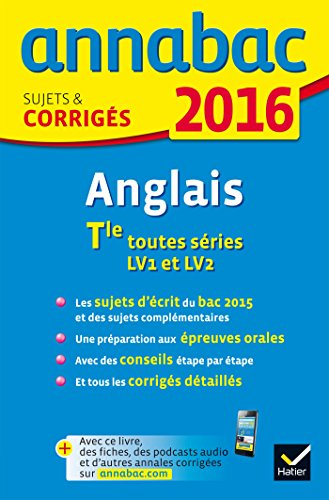 Anglais terminale toutes séries, LV1 et LV2 : 2016