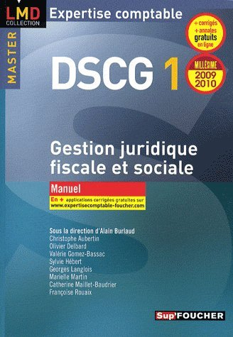 DSCG 1 gestion juridique, ficale et sociale, master : manuel