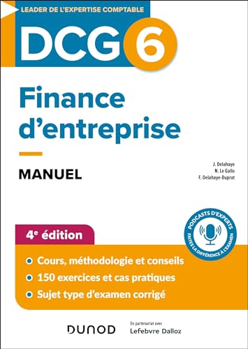 DCG 6 - Finance d'entreprise - Manuel - 4e éd. (2024-2025)