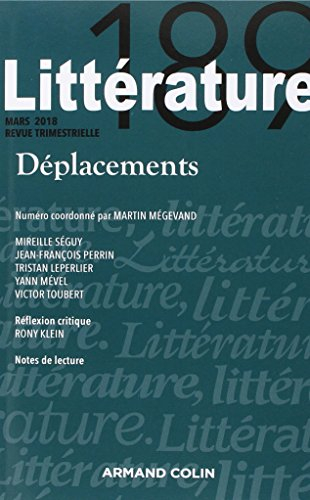 Littérature, n° 189. Déplacements