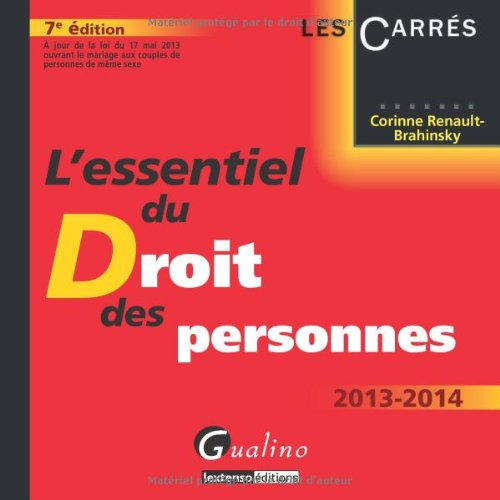 L'essentiel du droit des personnes 2013-2014
