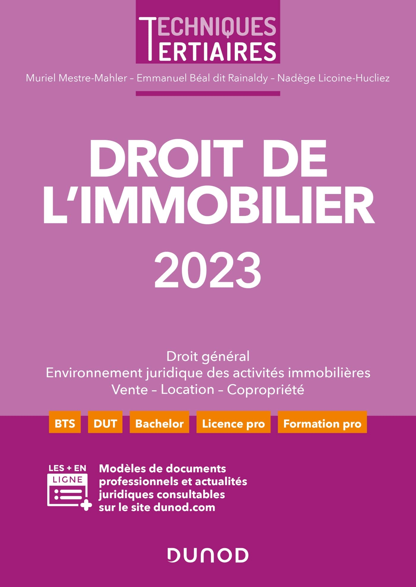 Droit de l'immobilier 2023 : droit général, environnement juridique des activités immobilières, vent