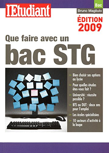 Que faire avec un bac STG
