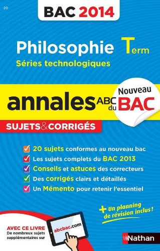 Philosophie, terminale, séries technologiques : bac 2014