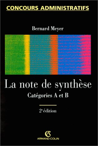la note de synthèse. catégories a et b