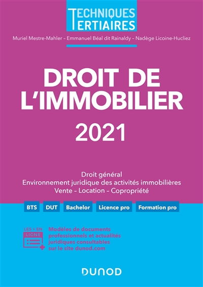 Droit de l'immobilier 2021 (2021)