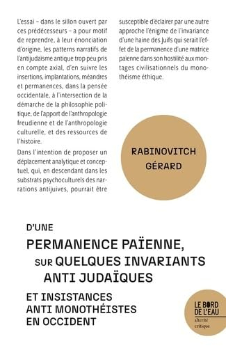 D'une permanence païenne : sur quelques invariants anti-judaïques