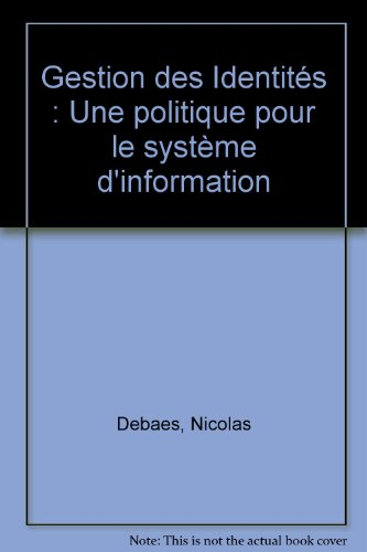 gestion des identités : une politique pour le système d'information