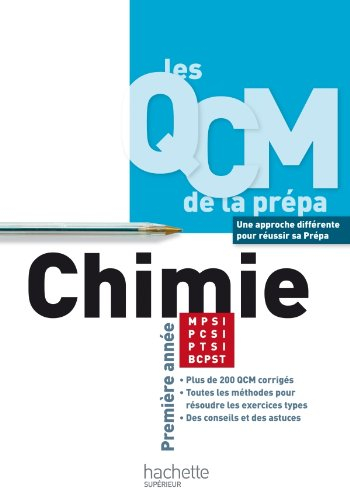 QCM chimie, MPSI-PCSI-PTSI-BCPST : première année