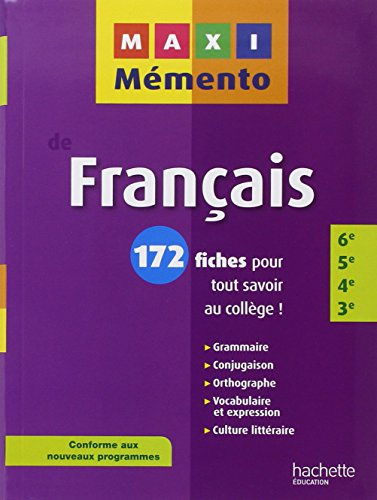 Maxi mémento de français 6e, 5e, 4e, 3e