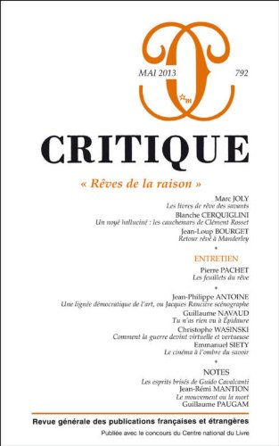 Critique, n° 792. Rêves de la raison
