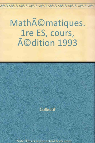 Mathématiques, 1res ES