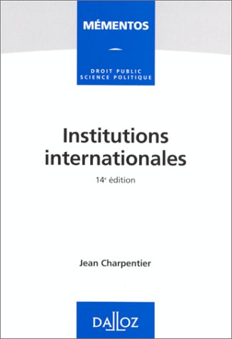 institutions internationales. 14ème édition
