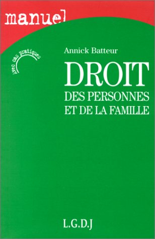 droit des personnes et de la famille (1cédérom)
