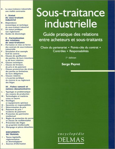 Sous-traitance industrielle : guide pratique des relations entre acheteurs et sous-traitants