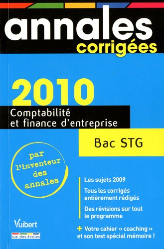 Comptabilité et finance d'entreprise : bac STG