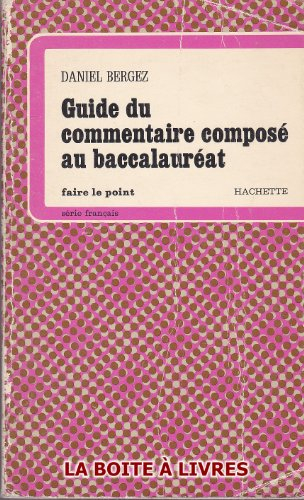 guide du commentaire composé au baccalauréat